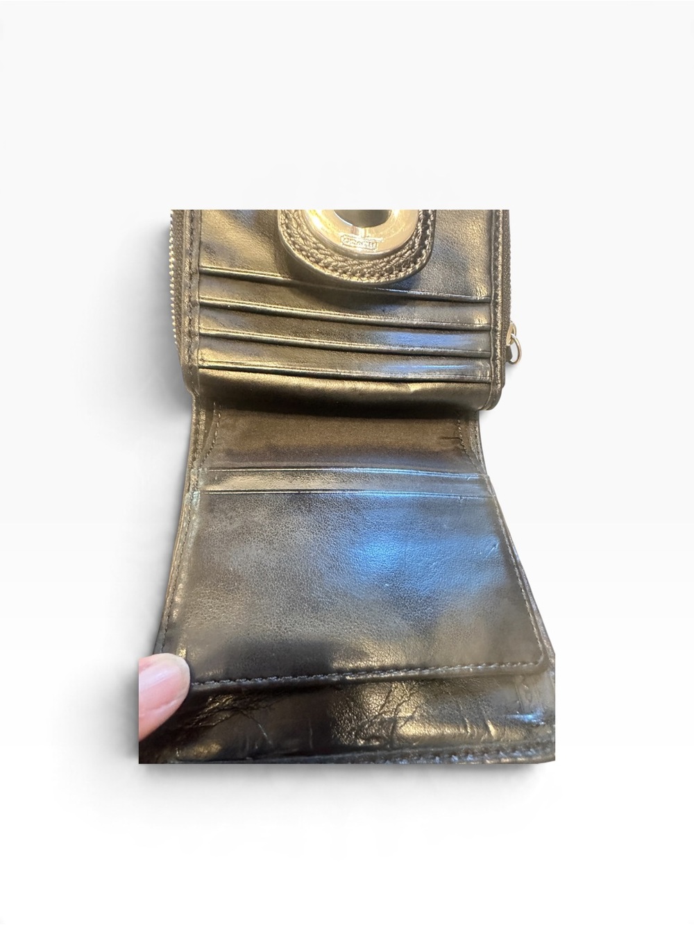 Vintage Coach Bi- fold Pebbles Leather Short Wallet Y2K Excellent Condition - Picture 6 of 14